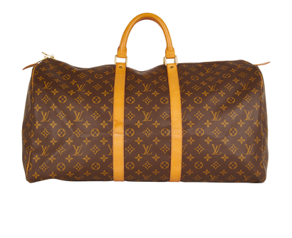 Keepall, &pound;850, Handbags, Brown, Canvas, Front view